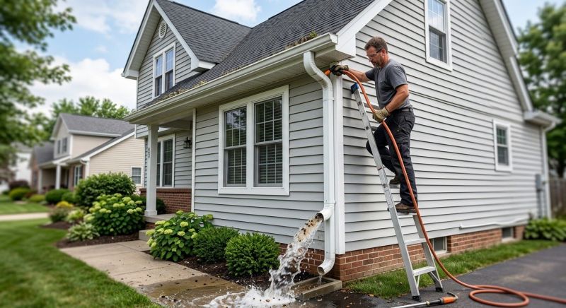 Downspout Snaking in Richmond, VA